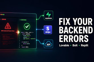 fix lovable backend database, deploy lovable API error, bolt replit saas web app