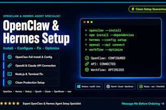 install, configure and fix openclaw hermes agent ai setup on your machine