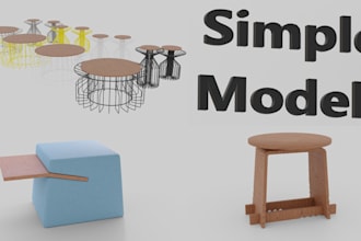 create 3d models in blender of the mechanical and solid parts you need