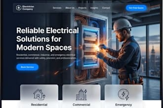 design squarespace electrician website electrical service website repair website