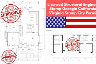 licensed structural engineer stamp georgia california virginia stamp city permit