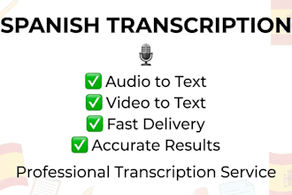 transcribe spanish audio and video