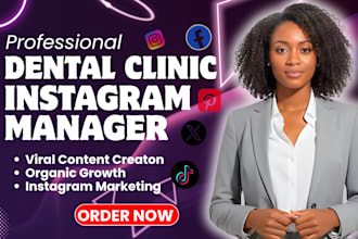 be social media manager for dental clinic instagram orthodontist management