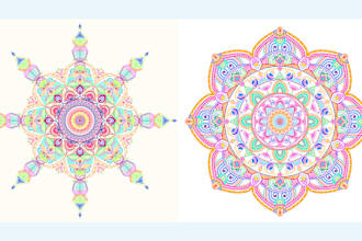create custom colorful digital mandala art for wall decor and spiritual artwork