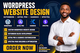 create gutenberg website with kadence, spectra and astra pro