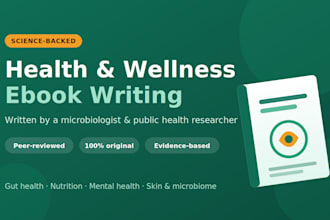 ghostwrite a researched health, fitness and wellness ebook