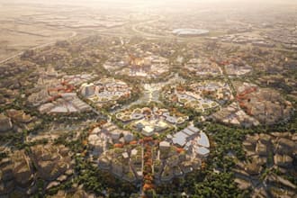 design 3d resort masterplan smart city 3d aerial layout urban site plan render