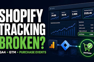 fix shopify ga4 tracking, gtm and ecommerce conversion tracking