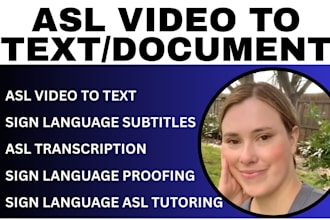 translate asl videos into accurate english text and transcripts