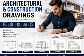 create architectural, construction, and city permit drawings