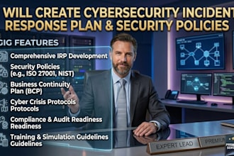 create cybersecurity incident response plan and security policies