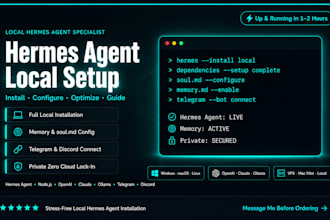 locally install setup fix  configure hermes agent ai, openclaw your machine, vps