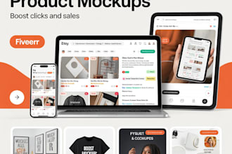 create etsy listing images and product mockups for digital products