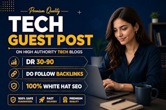 build tech backlinks from tech blogs on high DR tech websites