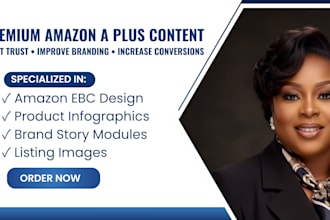 create amazon a plus content, amazon images, and brand content