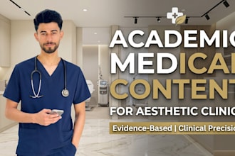 write academic medical content and clinic scripts