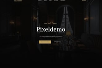 design a modern responsive restaurant or cafe website