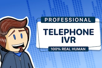 record clear american male IVR and on hold messages