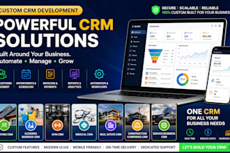 develop CRM software for roofing, medical, gym, real estate business