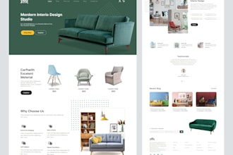 design a modern interior landing page