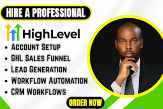 setup gohighlevel CRM sales funnel asana workflow and ai automation sales funnel