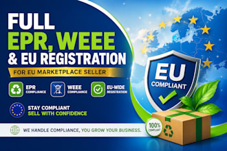 provide full epr, weee and eu registration for eu marketplace seller