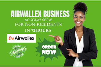 set up airwallex business account for non residents in 72 hours