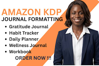 format your journal, planner, notebook and workbook for amazon kdp