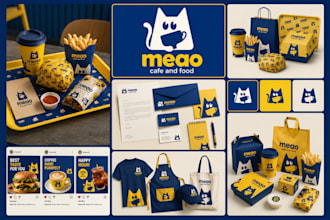 design branding kit, brand style guide identity and logo with brand guidelines