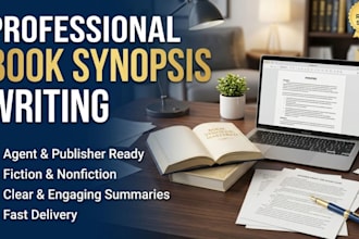 write a professional book synopsis for agents and publishers