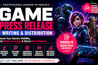 rite and distribute game press releases for indie game promotion