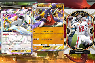 custom pokemon cards, sports cards, card games or templates
