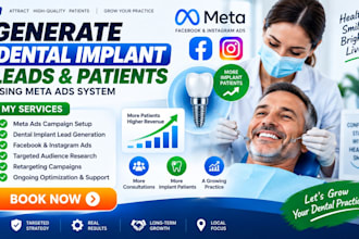 generate dental implant leads and patients using meta ads system