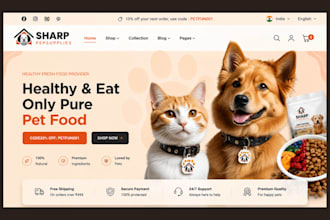 build pet store pet website pet shopify store pet accessories store pet website