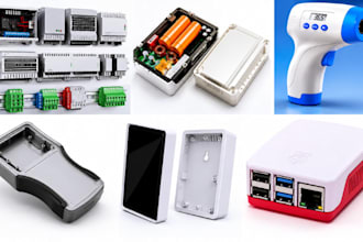 design electronic enclosure, injection mold and iot device cad model
