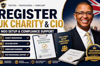 register UK charity ngo cio and nonprofit compliance support