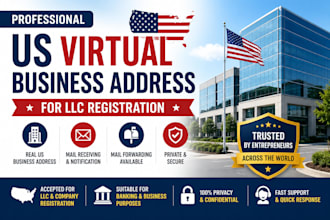 provide a US virtual business address for llc registration