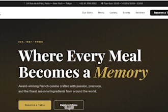 build a professional restaurant or cafe website with menu