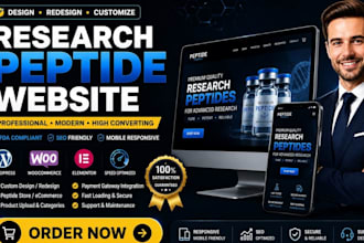 build fda compliant peptide website, research peptide store on ecommerce website