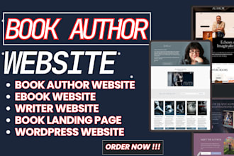 design ebook website author website ebook landing page wordpress website