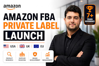 be your amazon fba account manager to launch and scale private label brands