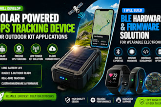 develop solar powered gps tracking device for outdoor iot applications