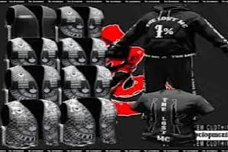 fivem clothing, eup mc kutties vests chains for fivem roleplay servers