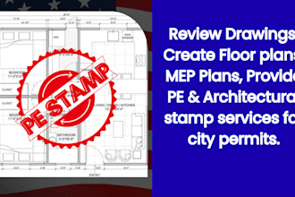 prepare permit ready floor plans, mep drawings an pe stamped for city approval