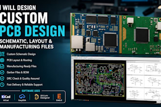 design custom pcb schematic, pcb layout and manufacturing files