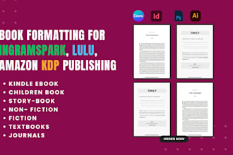 do amazon kdp, ingramspark, lulu book formatting, kindle ebook for publishing