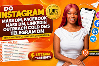 do instagram mass dm, facebook mass dm, linkedin outreach cold dms telegram dm