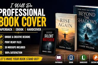do book cover design, paperback book  cover design
