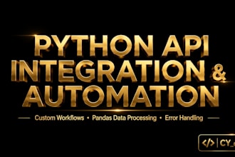 build custom python API integrations and data automation