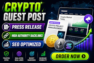 publish a crypto guest post article and press release with backlinks